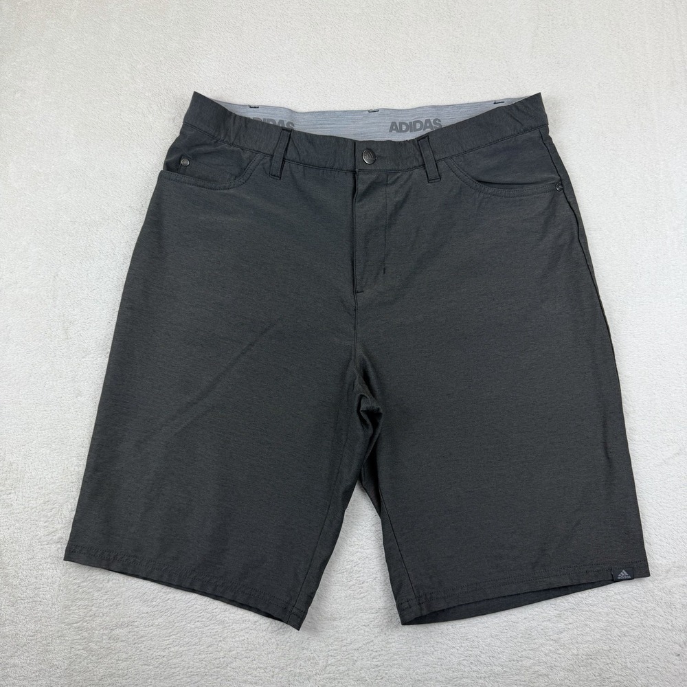 Adidas Ultimate 365 Golf Shorts Mens Size 34 Gray Lightweight Stretch